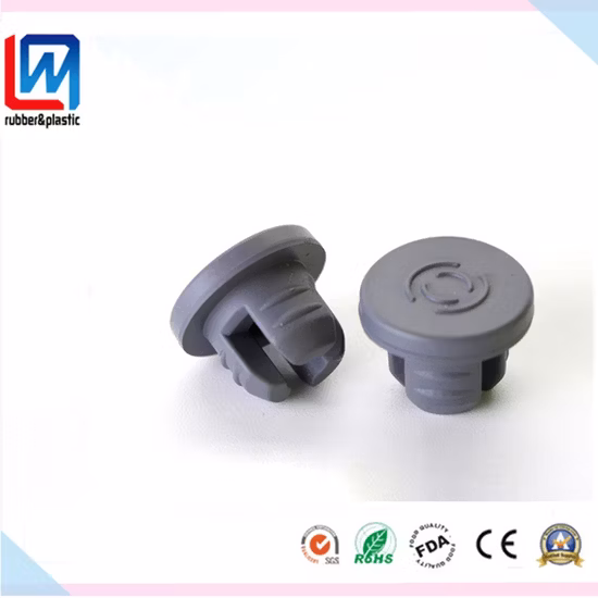 Изготовленная на заказ резиновая пробка уплотнения фармацевтическая пробка из бромбутилкаучука для бутылок для инъекций или инфузий