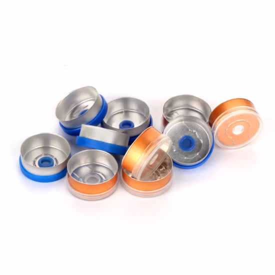 Изготовленные на заказ небольшие стеклянные флаконы с откидной крышкой, отрывные алюминиевые крышки для фармацевтических бутылок